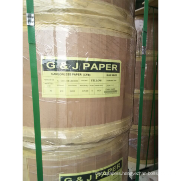 China factory supplier black image 55gsm carbonless paper jumbo roll